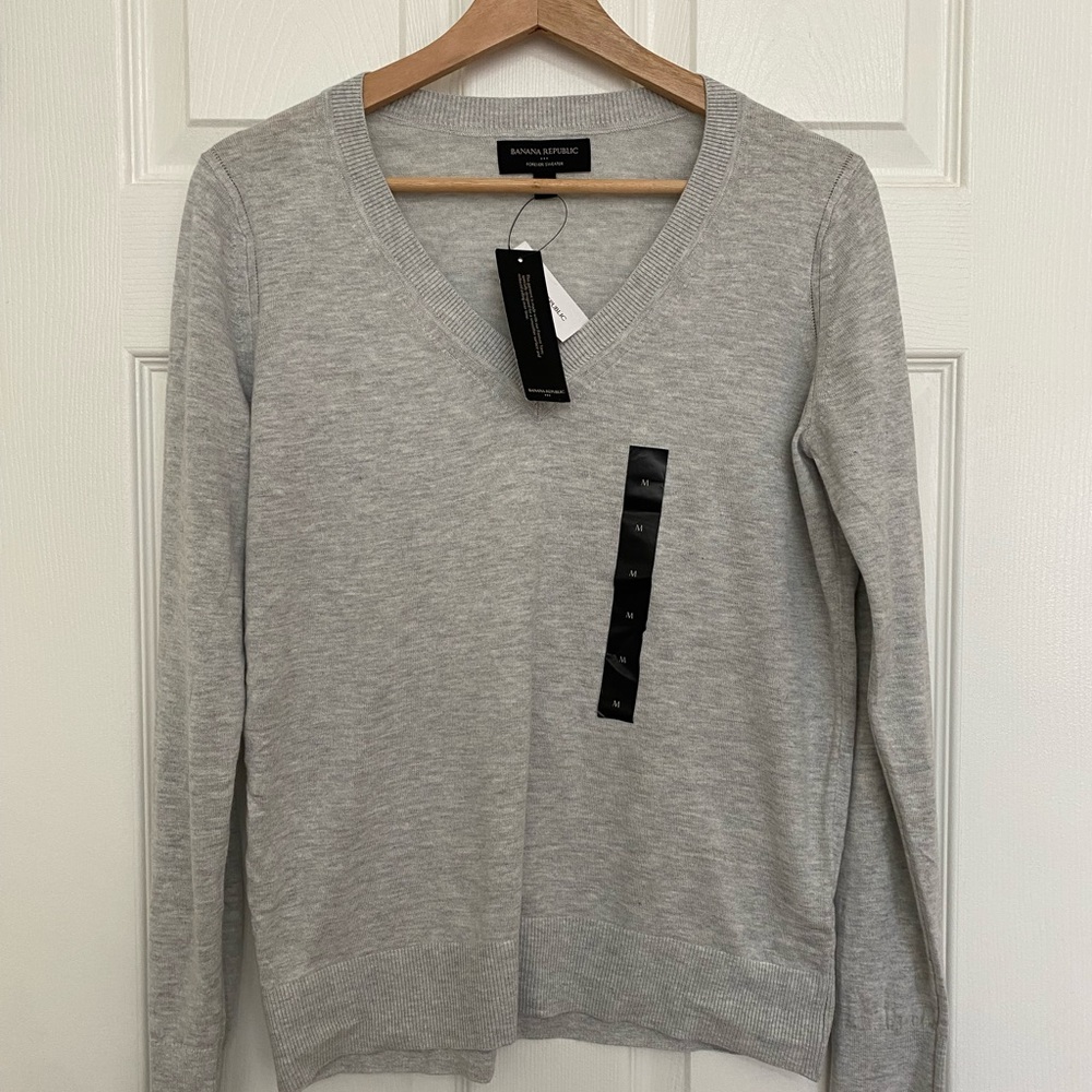 Banana Republic Gray Long Sleeve Knit